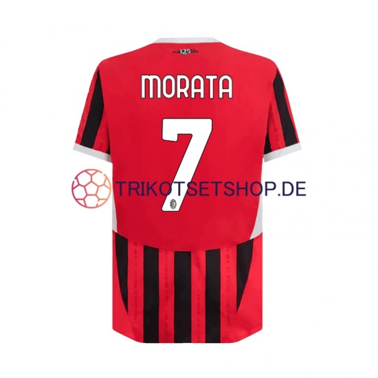 AC Mailand Alvaro Morata 7 2024-2025 Herren Trikot Heim Kurzarm