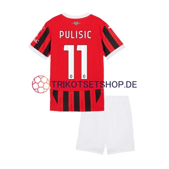 AC Mailand Christian Pulisic 11 2024-2025 Kinder Trikotset Heim Kurzarm
