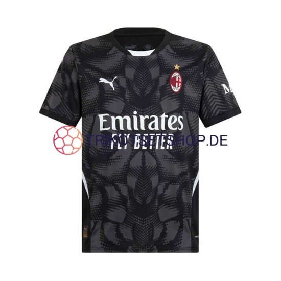 AC Mailand Torwart 2024-2025 Herren Trikot Heim Schwarz Kurzarm