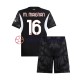 AC Mailand Torwart Mike Maignan 16 2024-2025 Kinder Trikotset Heim Schwarz Kurzarm