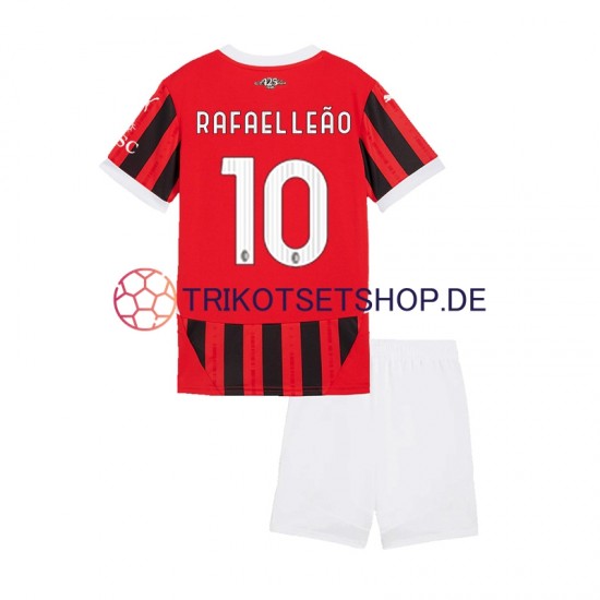 AC Mailand Rafael Leao 10 2024-2025 Kinder Trikotset Heim Kurzarm