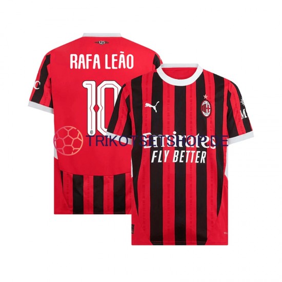AC Mailand UCL Font RAFA LEAO 10 2024-2025 Herren Trikot Heim Kurzarm