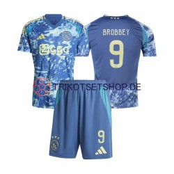 Ajax Amsterdam Brian Brobbey 9 2024-2025 Kinder Trikotset Auswärts Kurzarm