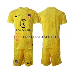 Atlético Madrid Torwart 2024-2025 Kinder Trikotset Ausweich Kurzarm