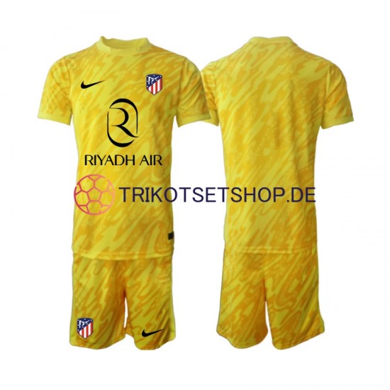Atlético Madrid Torwart 2024-2025 Kinder Trikotset Ausweich Kurzarm