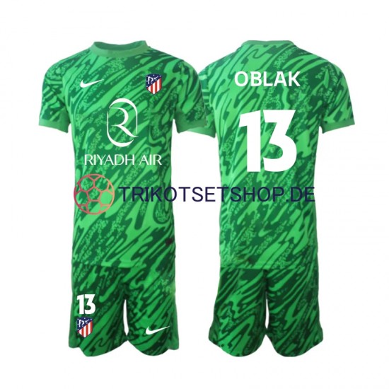 Atlético Madrid Torwart Jan Oblak 13 2024-2025 Kinder Trikotset Auswärts Kurzarm