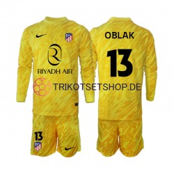 Atlético Madrid Torwart Jan Oblak 13 2024-2025 Kinder Trikotset Ausweich Langarm