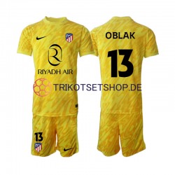 Atlético Madrid Torwart Jan Oblak 13 2024-2025 Kinder Trikotset Ausweich Kurzarm