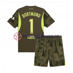 Borussia Dortmund Torwart Gregor Kobel 1 2024-2025 Kinder Trikotset Auswärts Kurzarm
