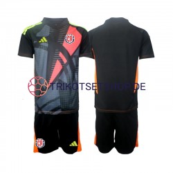Costa Rica Torwart 2024 Kinder Trikotset Ausweich Schwarz Kurzarm