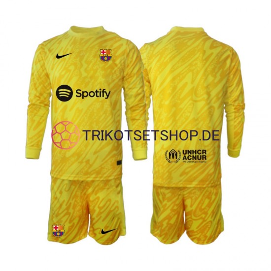 FC Barcelona Torwart 2024-2025 Kinder Trikotset Auswärts Langarm