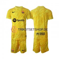 FC Barcelona Torwart 2024-2025 Kinder Trikotset Auswärts Kurzarm