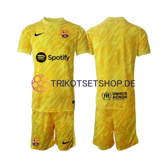 FC Barcelona Torwart 2024-2025 Kinder Trikotset Auswärts Kurzarm