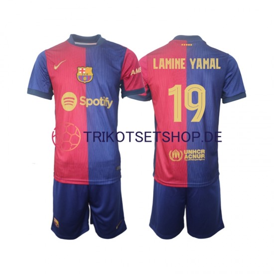 FC Barcelona UCL Font Lamine Yamal 19 2024-2025 Kinder Trikotset Heim Kurzarm