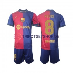 FC Barcelona UCL Font PEDRI 8 2024-2025 Kinder Trikotset Heim Kurzarm