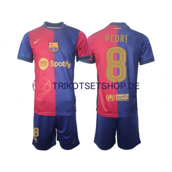 FC Barcelona UCL Font PEDRI 8 2024-2025 Kinder Trikotset Heim Kurzarm