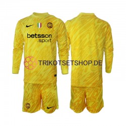 Inter Mailand Torwart 2024-2025 Kinder Trikotset Auswärts Langarm