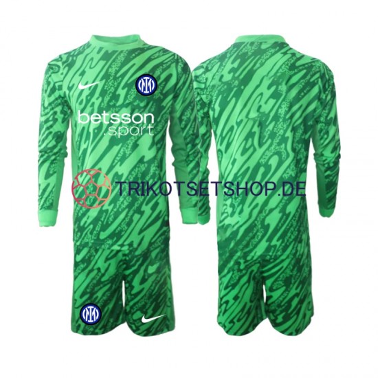Inter Mailand Torwart 2024-2025 Kinder Trikotset Heim Langarm
