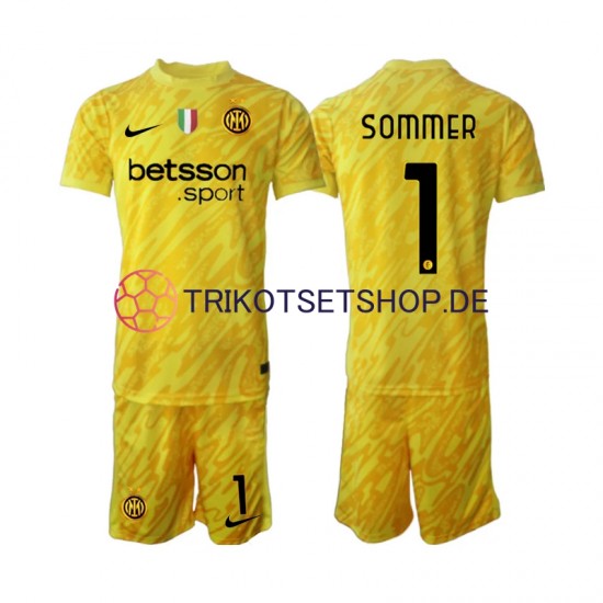 Inter Mailand Torwart Yann Sommer 1 2024-2025 Kinder Trikotset Auswärts Kurzarm