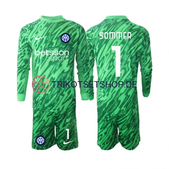Inter Mailand Torwart Yann Sommer 1 2024-2025 Kinder Trikotset Heim Langarm