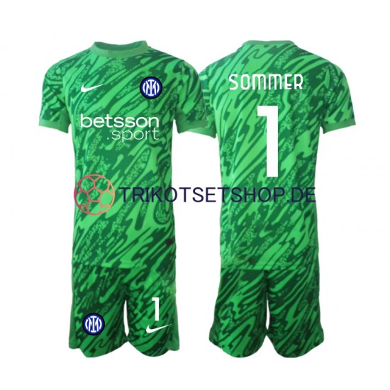 Inter Mailand Torwart Yann Sommer 1 2024-2025 Kinder Trikotset Heim Kurzarm