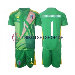 Italien Torwart Donnarumma 1 Euro 2024 Kinder Trikotset Auswärts Kurzarm