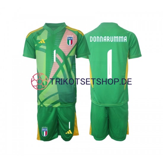 Italien Torwart Donnarumma 1 Euro 2024 Kinder Trikotset Auswärts Kurzarm
