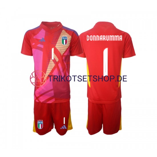 Italien Torwart Donnarumma 1 Euro 2024 Kinder Trikotset Ausweich Kurzarm