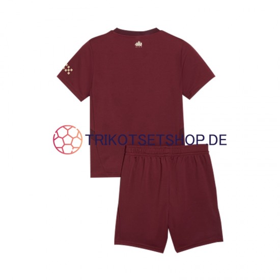 Manchester City 2024-2025 Kinder Trikotset Ausweich Kurzarm