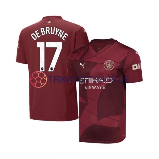 Manchester City DE BRUYNE 17 2024-2025 Herren Trikot Ausweich Kurzarm