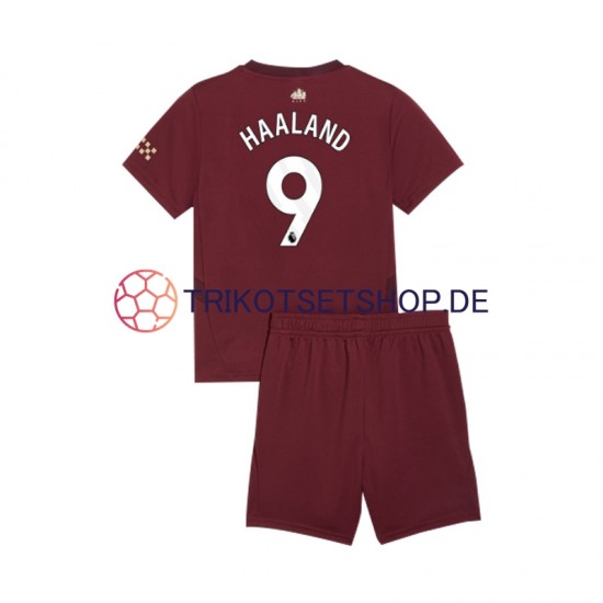 Manchester City Erling Haaland 9 2024-2025 Kinder Trikotset Ausweich Kurzarm