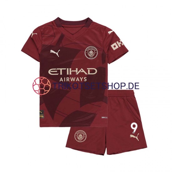 Manchester City Erling Haaland 9 2024-2025 Kinder Trikotset Ausweich Kurzarm