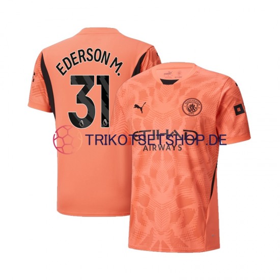 Manchester City Torwart Ederson Moraes 31 2024-2025 Herren Trikot Auswärts Kurzarm