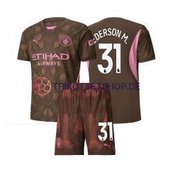 Manchester City Torwart Ederson Moraes 31 2024-2025 Kinder Trikotset Heim Kurzarm