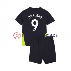 Manchester City Haaland 9 2024-2025 Kinder Trikotset Auswärts Kurzarm