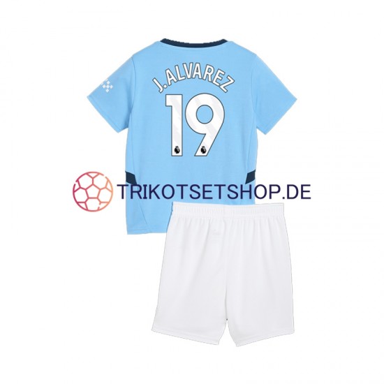 Manchester City Julian Alvarez 19 2024-2025 Kinder Trikotset Heim Kurzarm