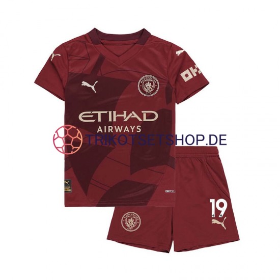 Manchester City Julian Alvarez 19 2024-2025 Kinder Trikotset Ausweich Kurzarm