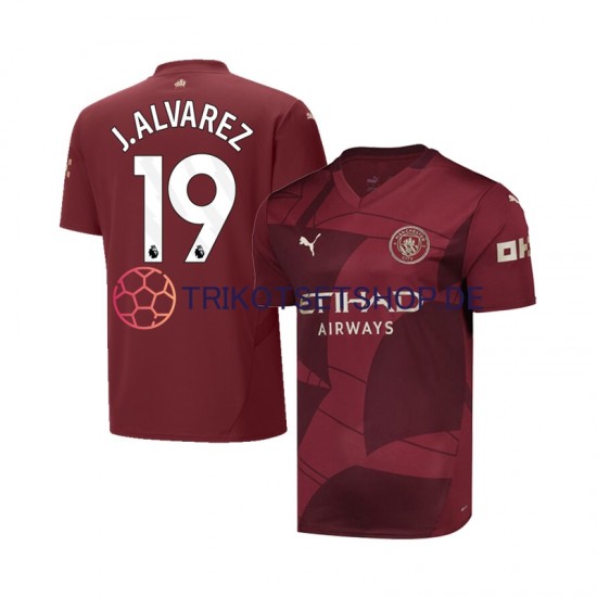 Manchester City Julian Alvarez 19 2024-2025 Herren Trikot Ausweich Kurzarm