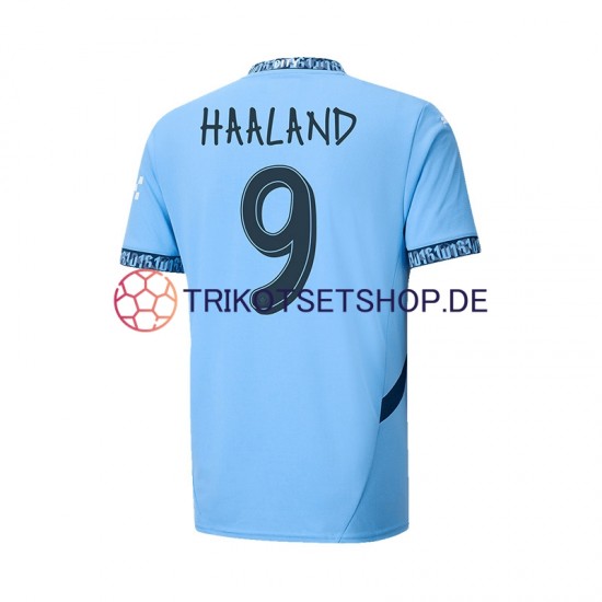 Manchester City UCL Font Haaland 9 2024-2025 Herren Trikot Heim Kurzarm