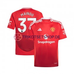 Manchester United Kobbie Mainoo 37 2024-2025 Herren Trikot Heim Rot Kurzarm