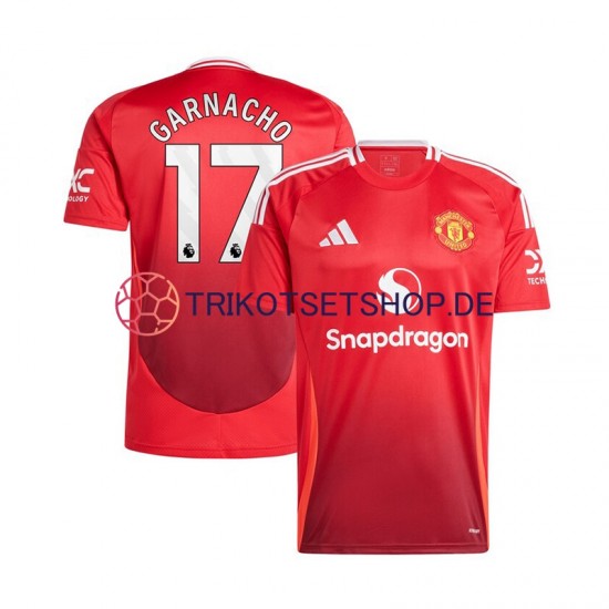 Manchester United Alejandro Garnacho 17 2024-2025 Herren Trikot Heim Rot Kurzarm