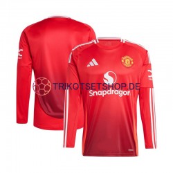 Manchester United 2024-2025 Herren Trikot Heim Rot Langarm