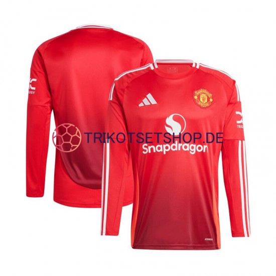 Manchester United 2024-2025 Herren Trikot Heim Rot Langarm