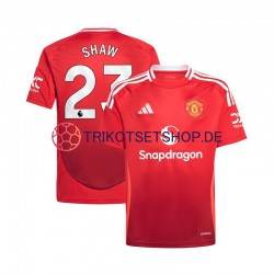 Manchester United Luke Shaw 23 2024-2025 Herren Trikot Heim Rot Kurzarm