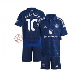 Manchester United Marcus Rashford 10 2024-2025 Kinder Trikotset Auswärts Rot Kurzarm
