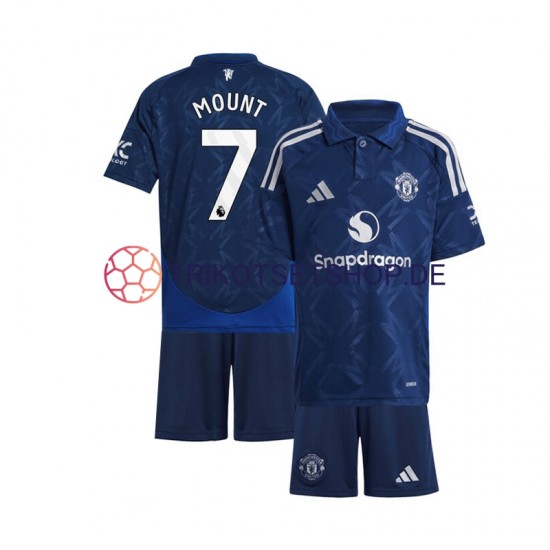 Manchester United Mason Mount 7 2024-2025 Kinder Trikotset Auswärts Rot Kurzarm