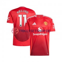 Manchester United Rasmus Hojlund 11 2024-2025 Herren Trikot Heim Rot Kurzarm