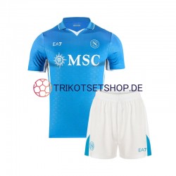 SSC Neapel 2024-2025 Kinder Trikotset Heim Kurzarm