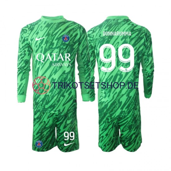 Paris Saint-Germain Torwart Gianluigi Donnarumma 99 2024-2025 Kinder Trikotset Auswärts Langarm