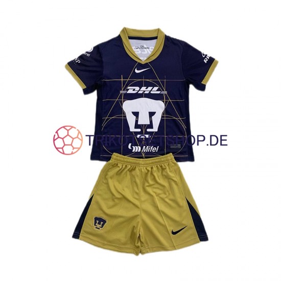 UNAM Pumas 2024-2025 Kinder Trikotset Auswärts Kurzarm